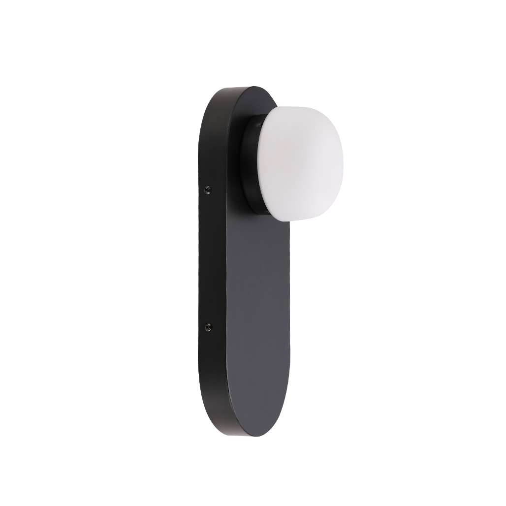 LED Opal Glass Wall Sconce - Dark Brronze 15W 3000K
