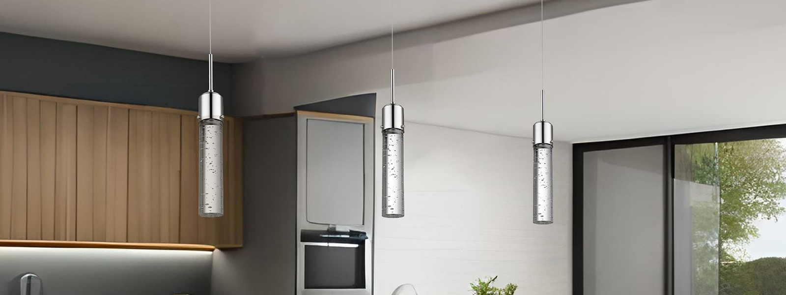 Soffi Collection from HOMEnhancements, where modern LED technology meets the timeless appeal of seeded bubble glass. These integrated LED fixtures are designed to deliver both stunning illumination