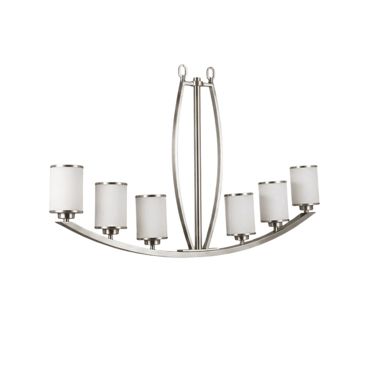 Lexington 6-Light Island Chandelier White Glass