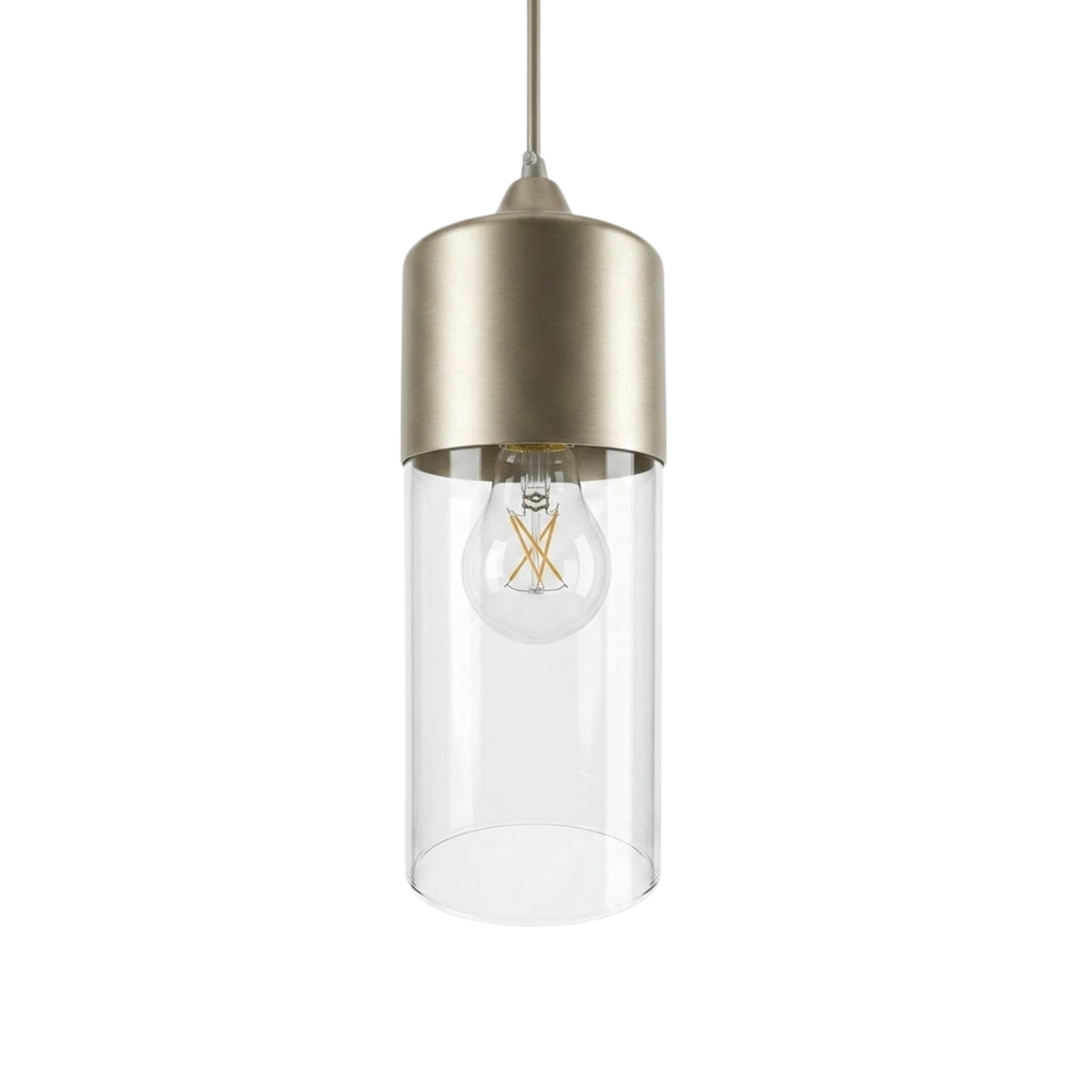 1-Light Glass Pendant Champagne