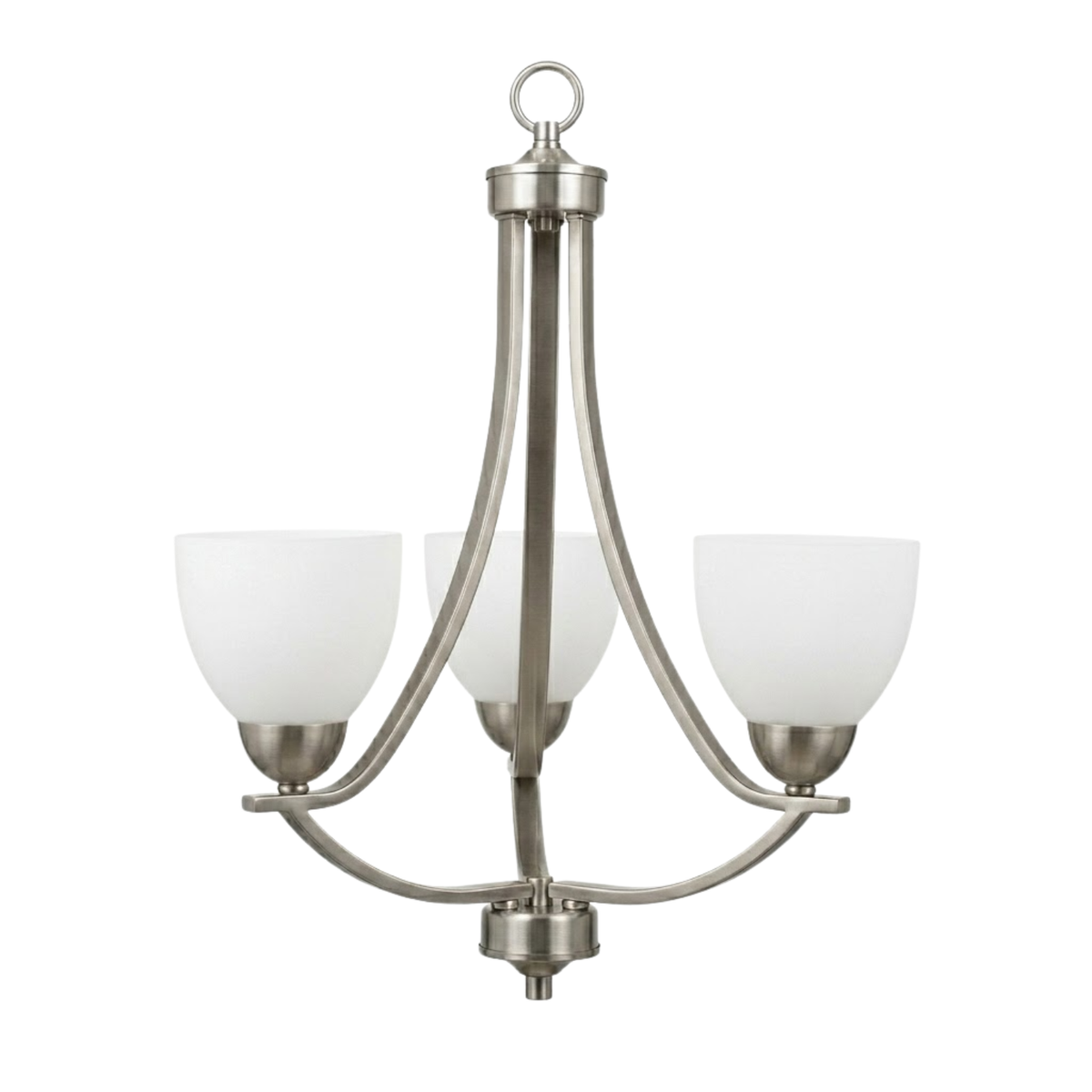 Victoria 3-Light Chandelier White Glass