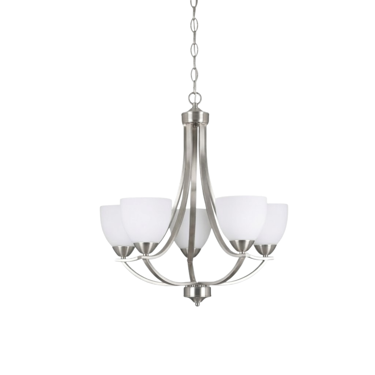 Victoria 5-Light Chandelier White Glass