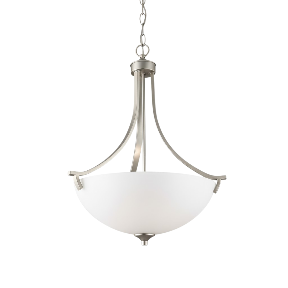 Victoria 3-Light Foyer Entry Chandelier White Glass