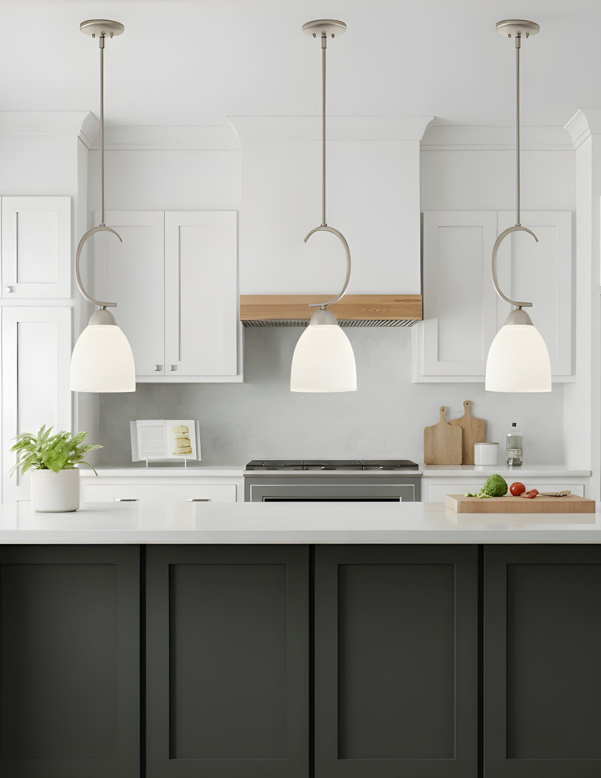 Victoria 1-Light  Mini Pendant  White Glass