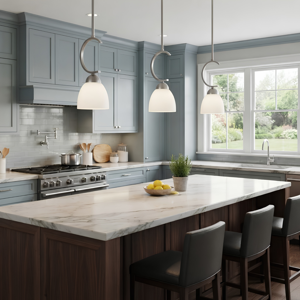 Victoria 1-Light  Mini Pendant  White Glass