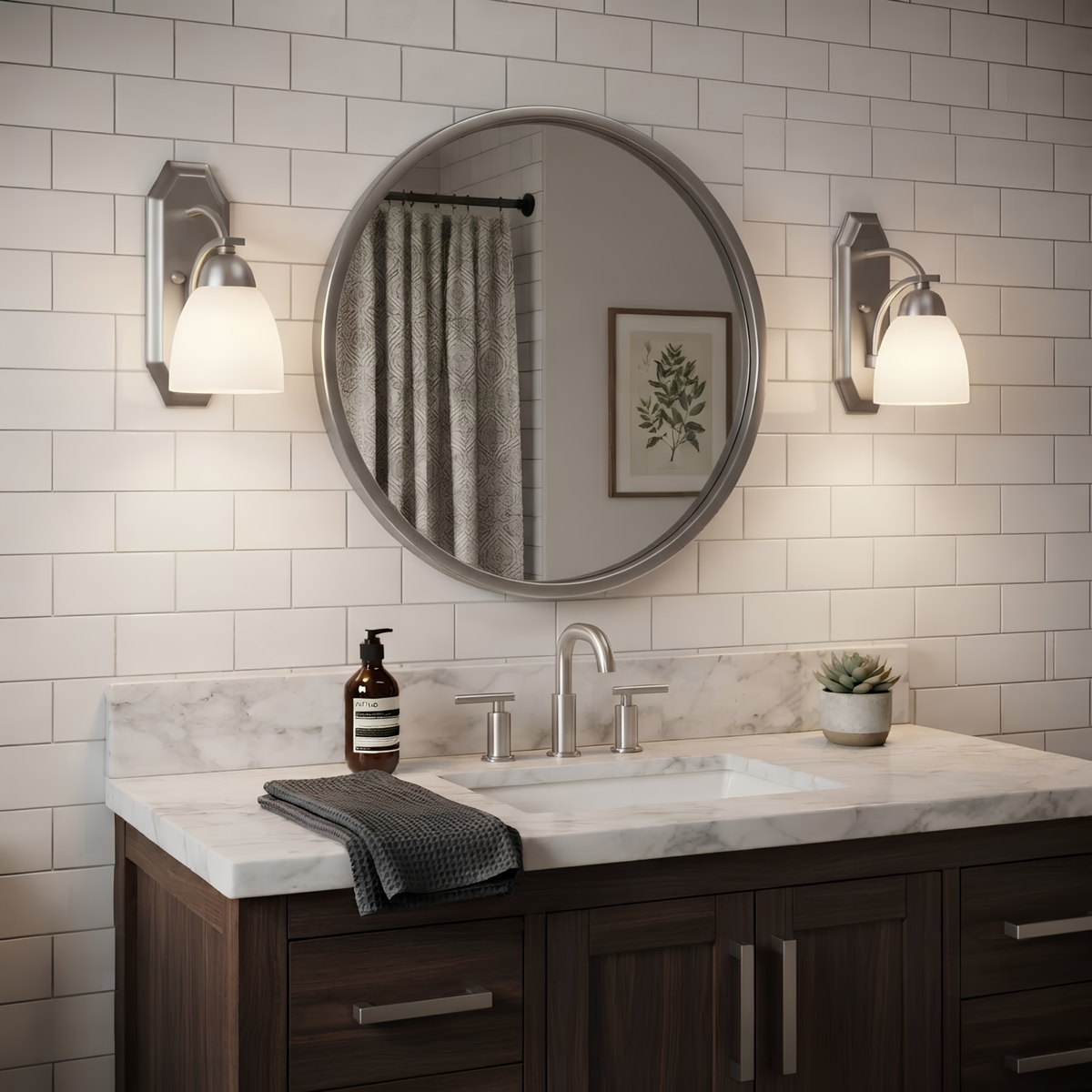 Victoria 1-Light Wall Sconce White Glass
