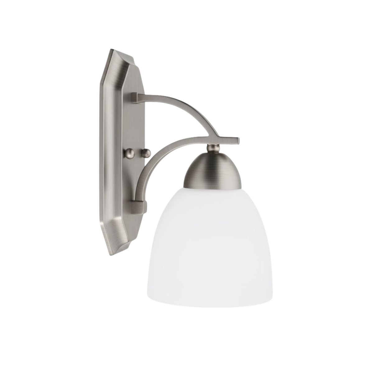 Victoria 1-Light Wall Sconce White Glass