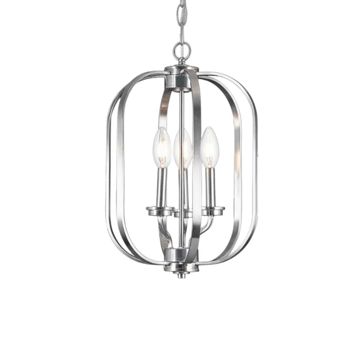 Victoria 3-Light Small Cage Entry Chandelier