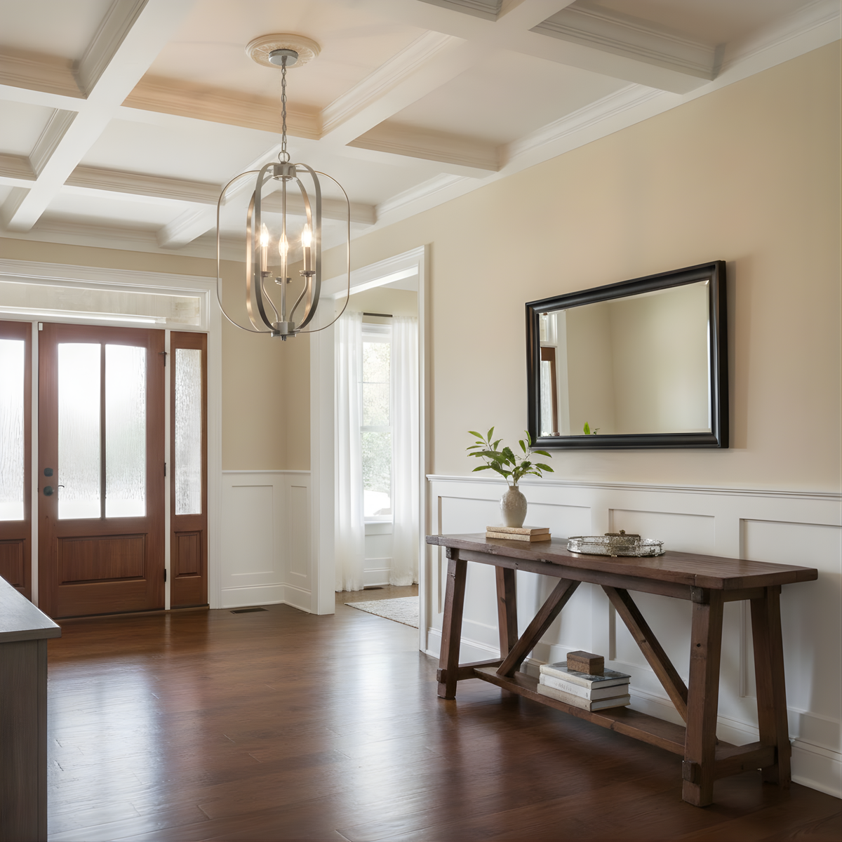 Victoria 3-Light Medium Cage Entry Chandelier
