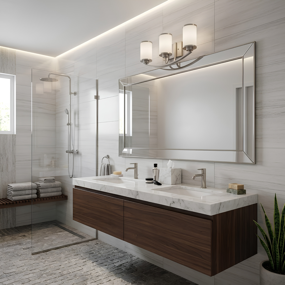 Lexington 3-Light Vanity White Glass