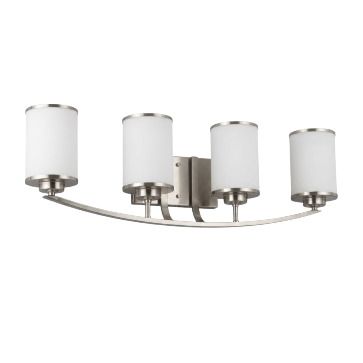 4-Light Vanity White Glass