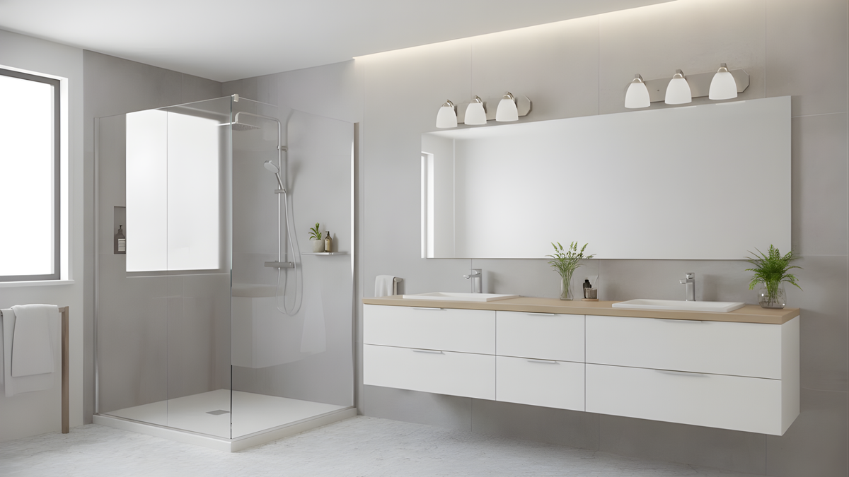 Victoria 3-Light Vanity White Glass