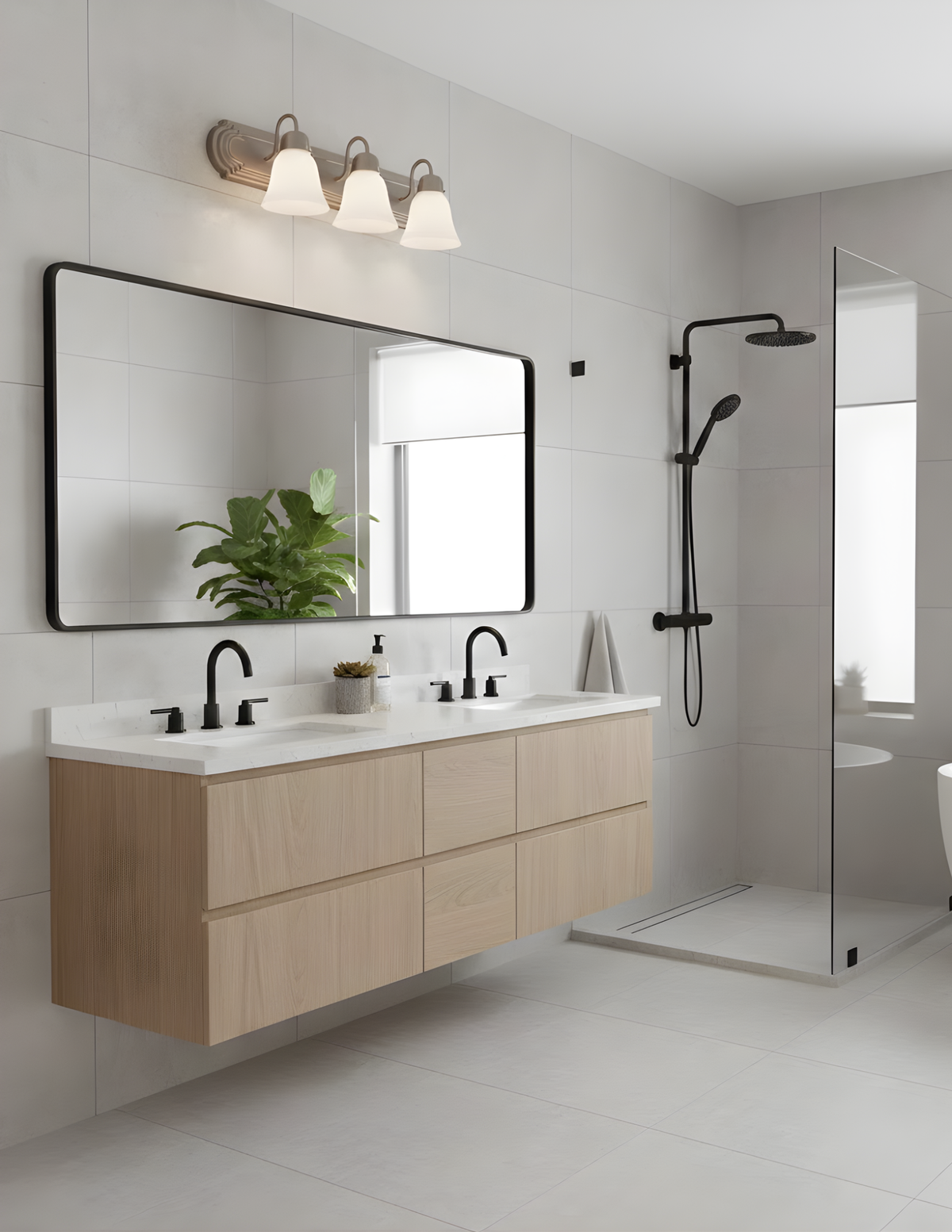 Laredo 3-Light Vanity Scone White Glass