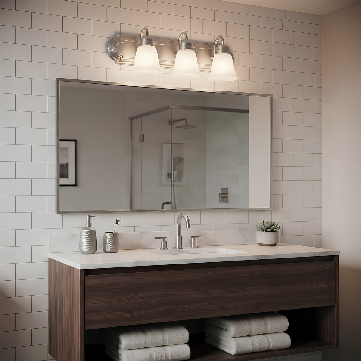 Laredo 3-Light Vanity Scone White Glass