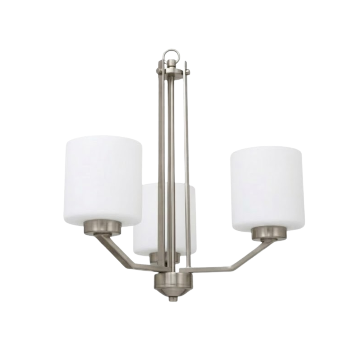 Paris 3-Light Chandelier - White Cylinder Glass