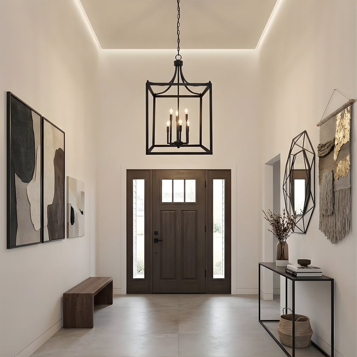 Bane 6-Light Cage Entry Chandelier