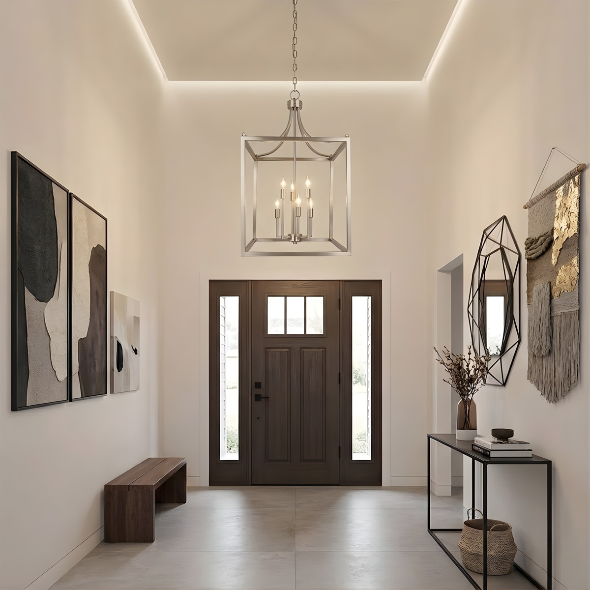 Bane 6-Light Cage Entry Chandelier