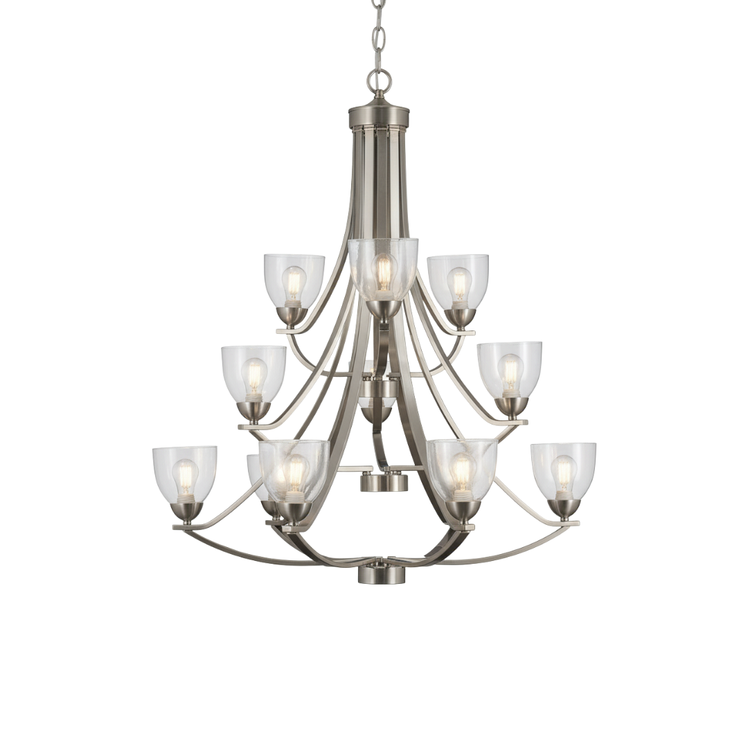 Victoria 12-Light Chandelier Clear Glass