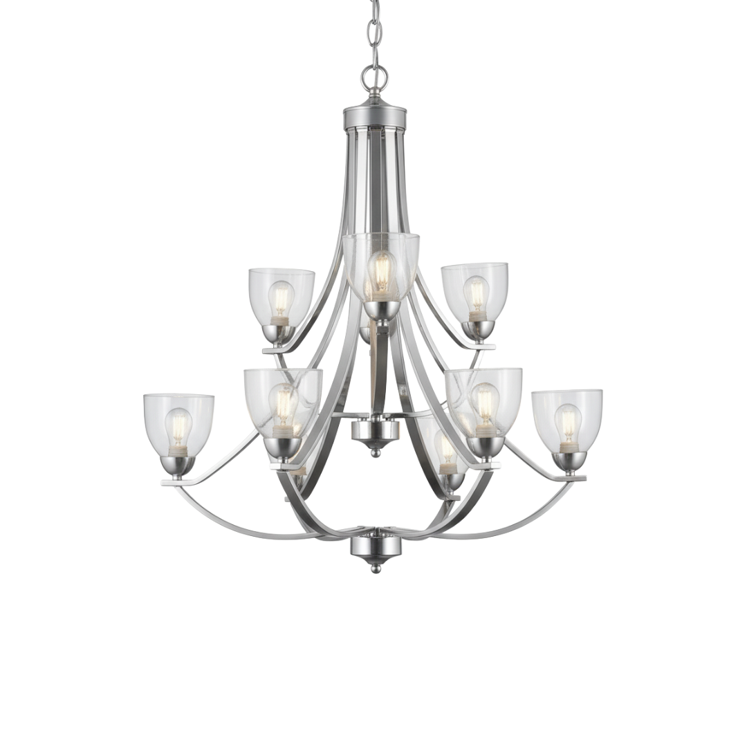 Victoria 9-Light Chandelier Clear Glass