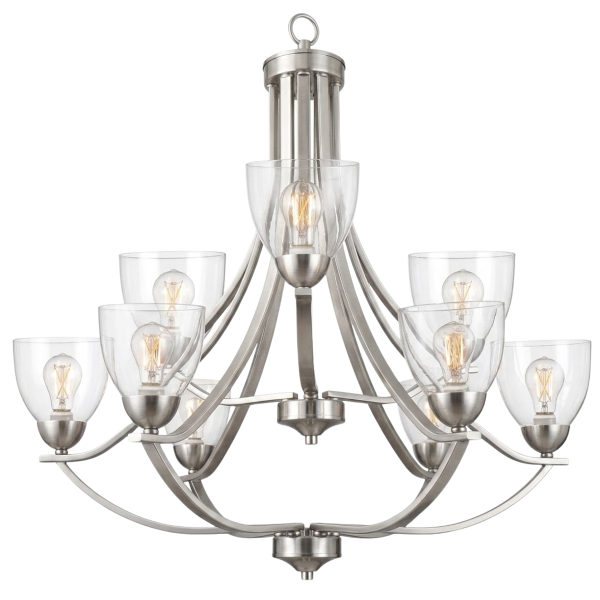 Victoria 9-Light Chandelier Clear Glass