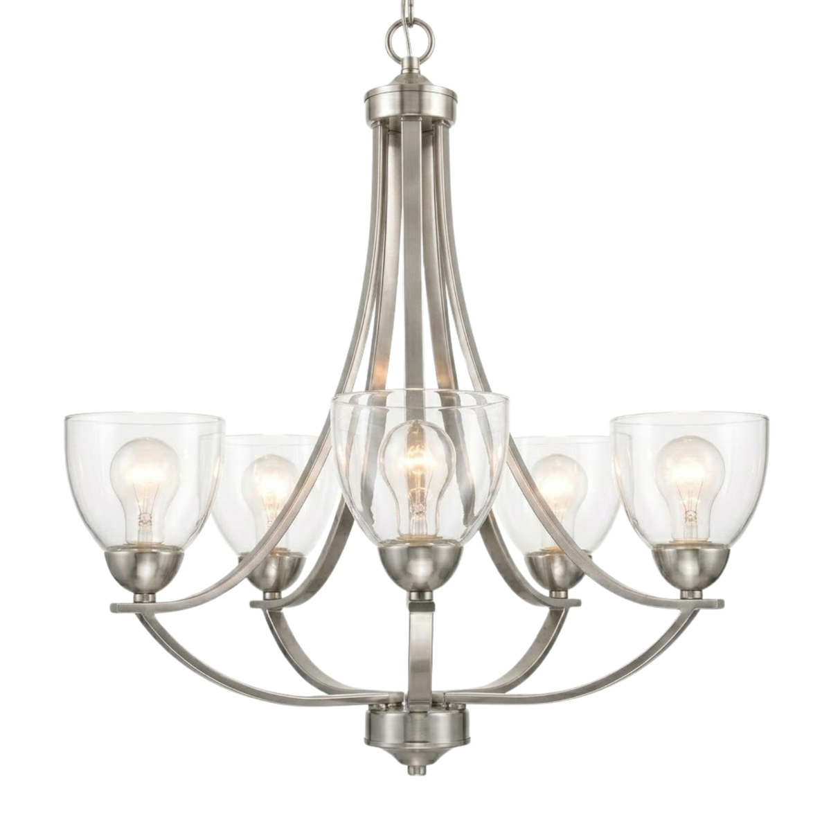 Victoria 5-Light Chandelier Clear Glass