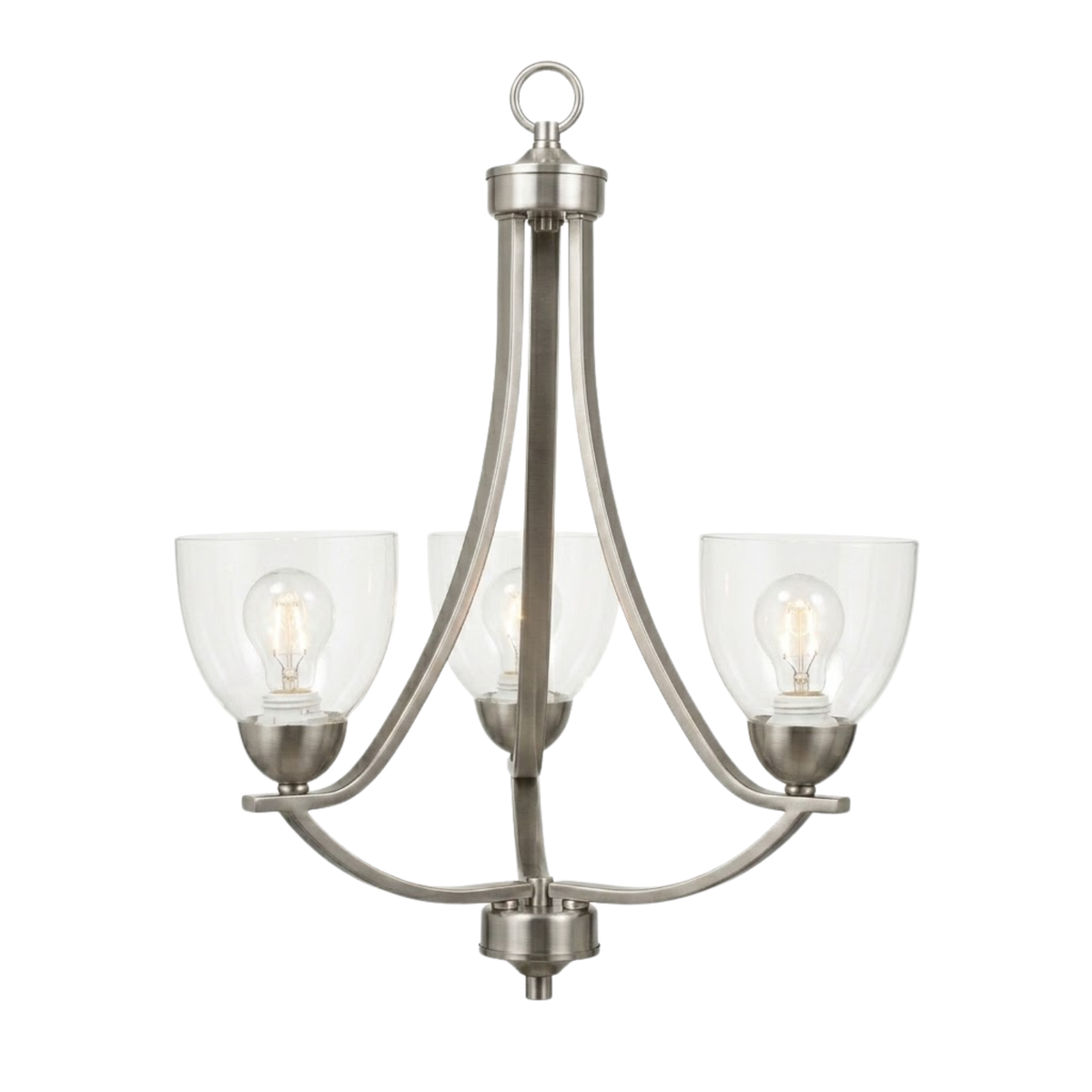 Victoria 3-Light Chandelier Clear Glass