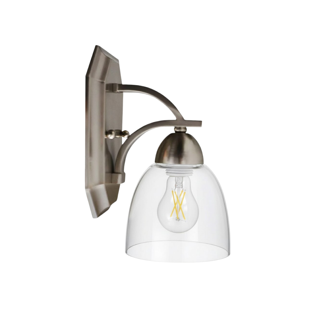 Victoria 1-Light Wall Sconce Clear Glass