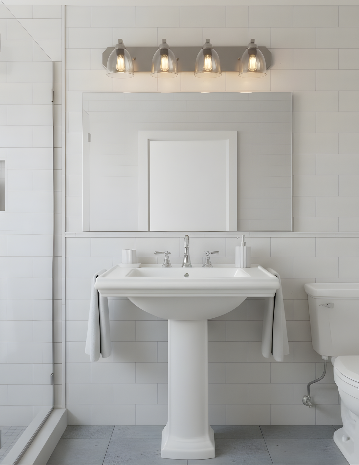 Victoria 4-Light Vanity Clear Glass