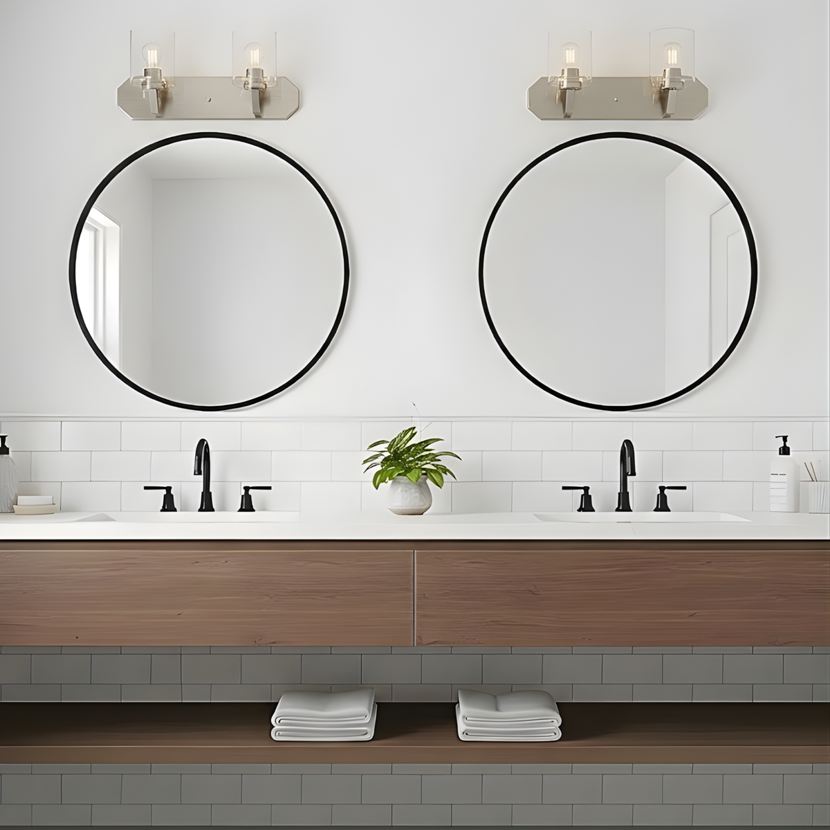 Paris 2-Light  Vanity Clear Glass