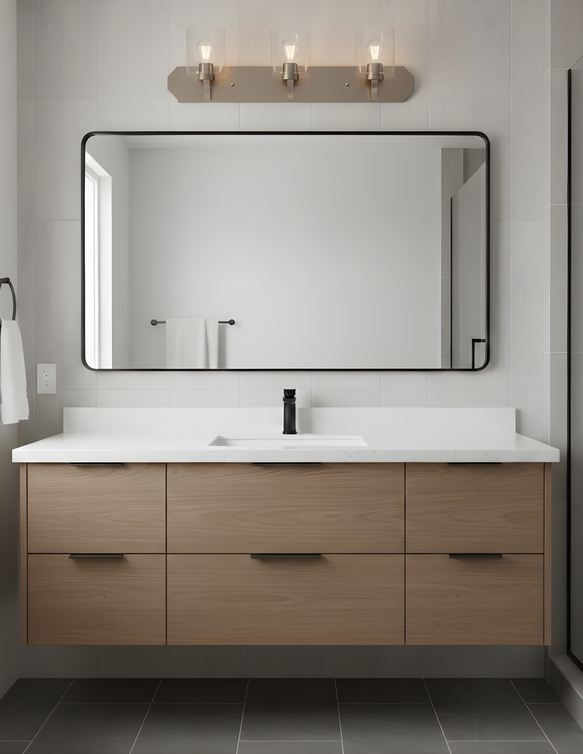 Paris 3-Light Vanity Clear Glass