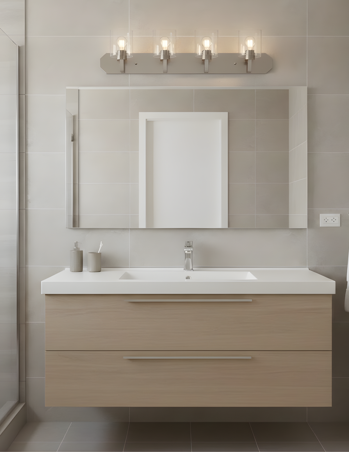 Paris 4-Light Vanity Clear Glass