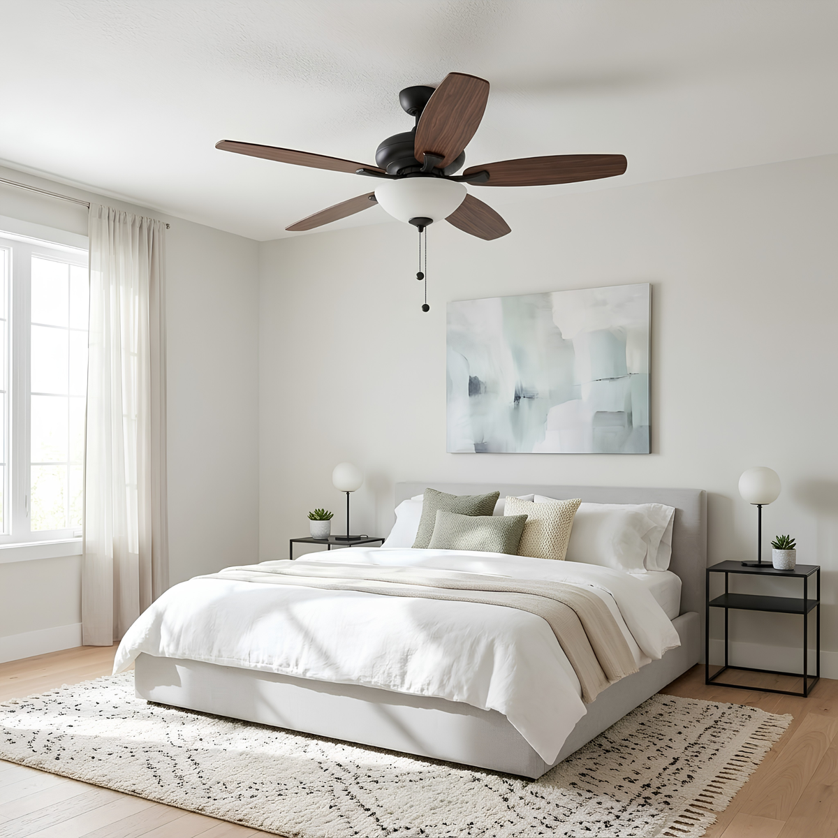 Asher 52" LED 5-Blade 2-Light Ceiling Fan
