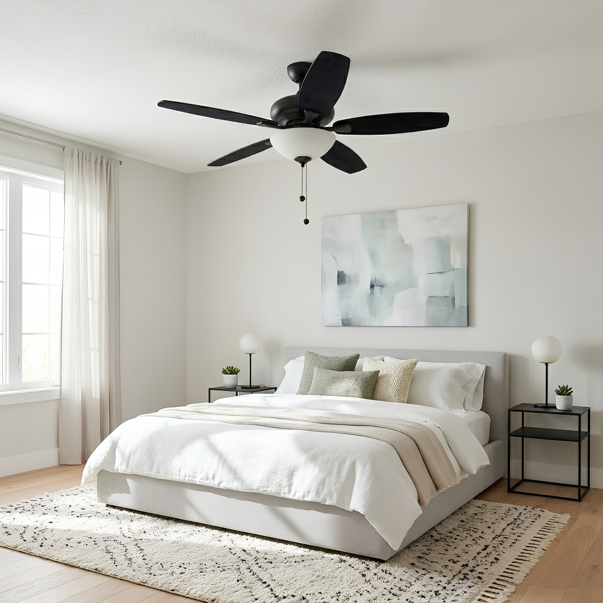 Asher 52" LED 5-Blade 2-Light Ceiling Fan