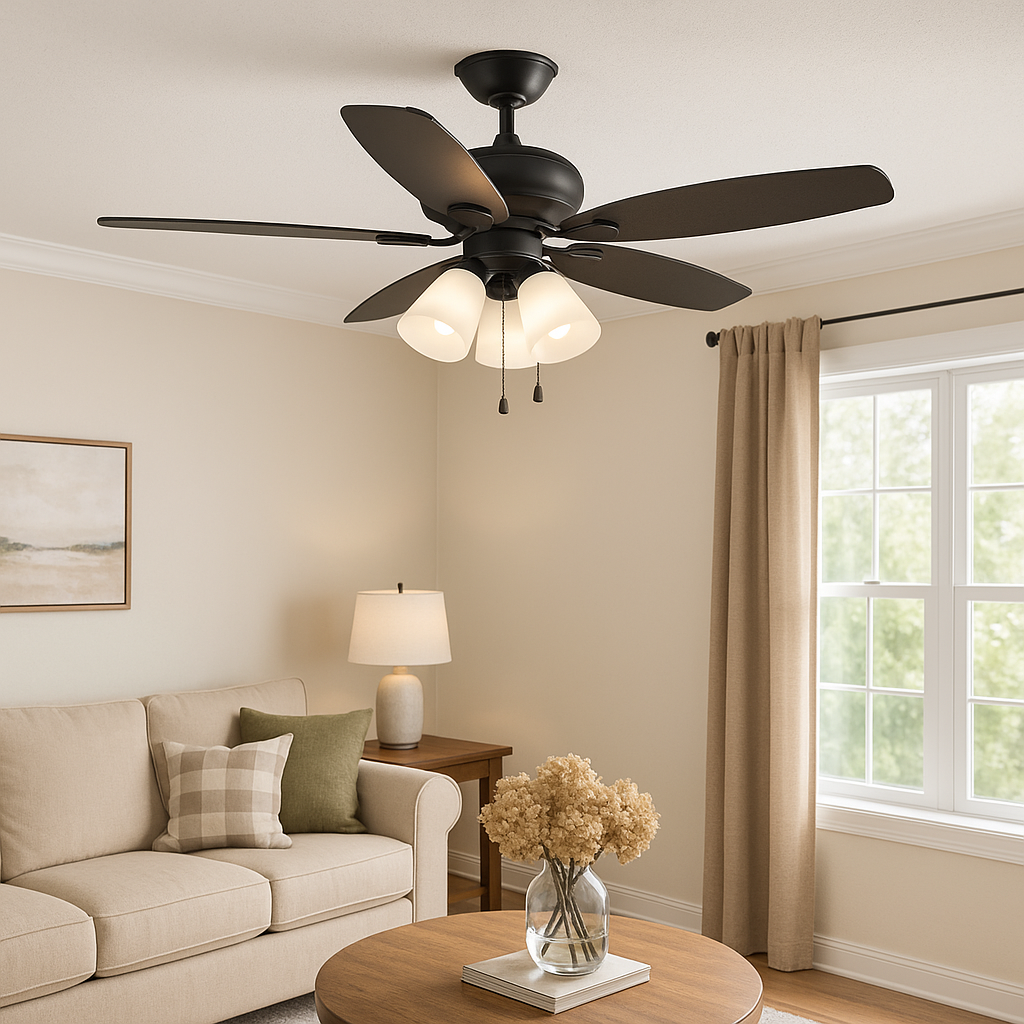 Sabine 52&quot; LED 5-Blade 4-light Ceiling Fan