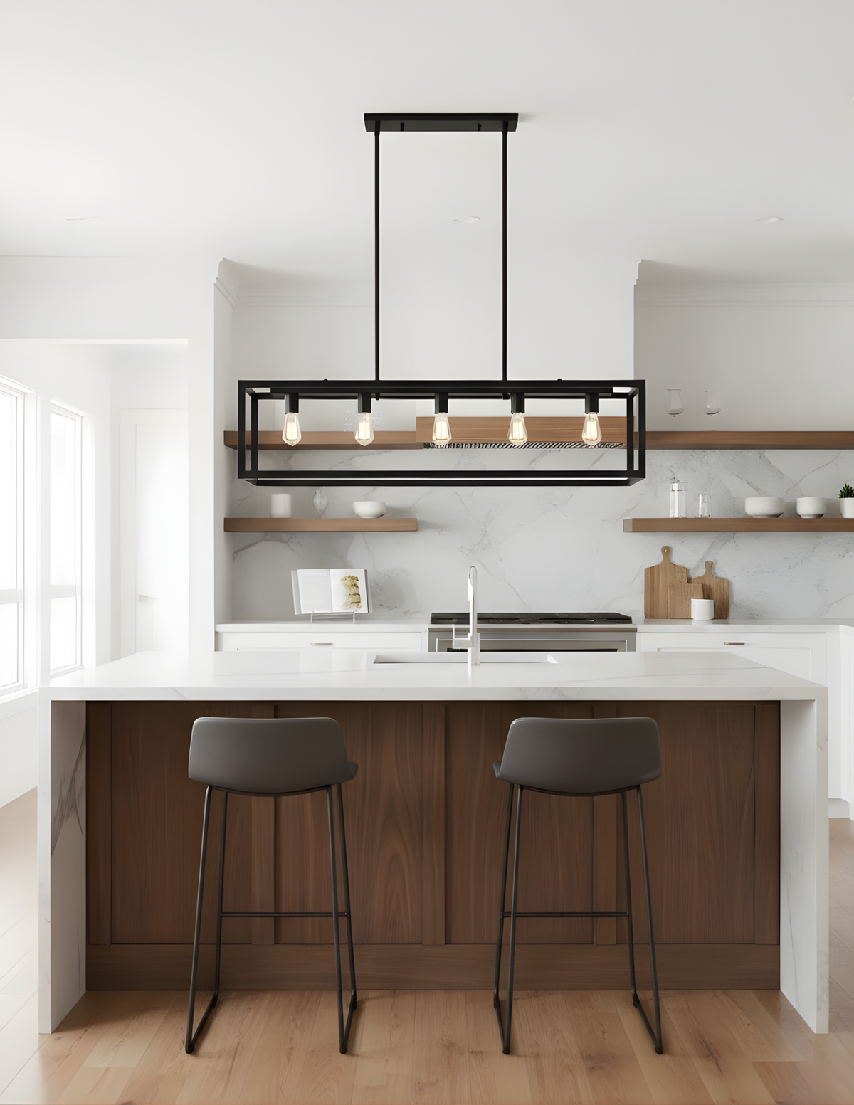 Elba 5-light Cage Island Pendant