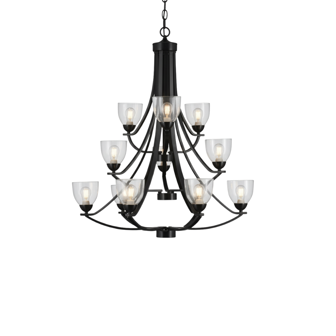 Victoria 12-Light Chandelier Clear Glass