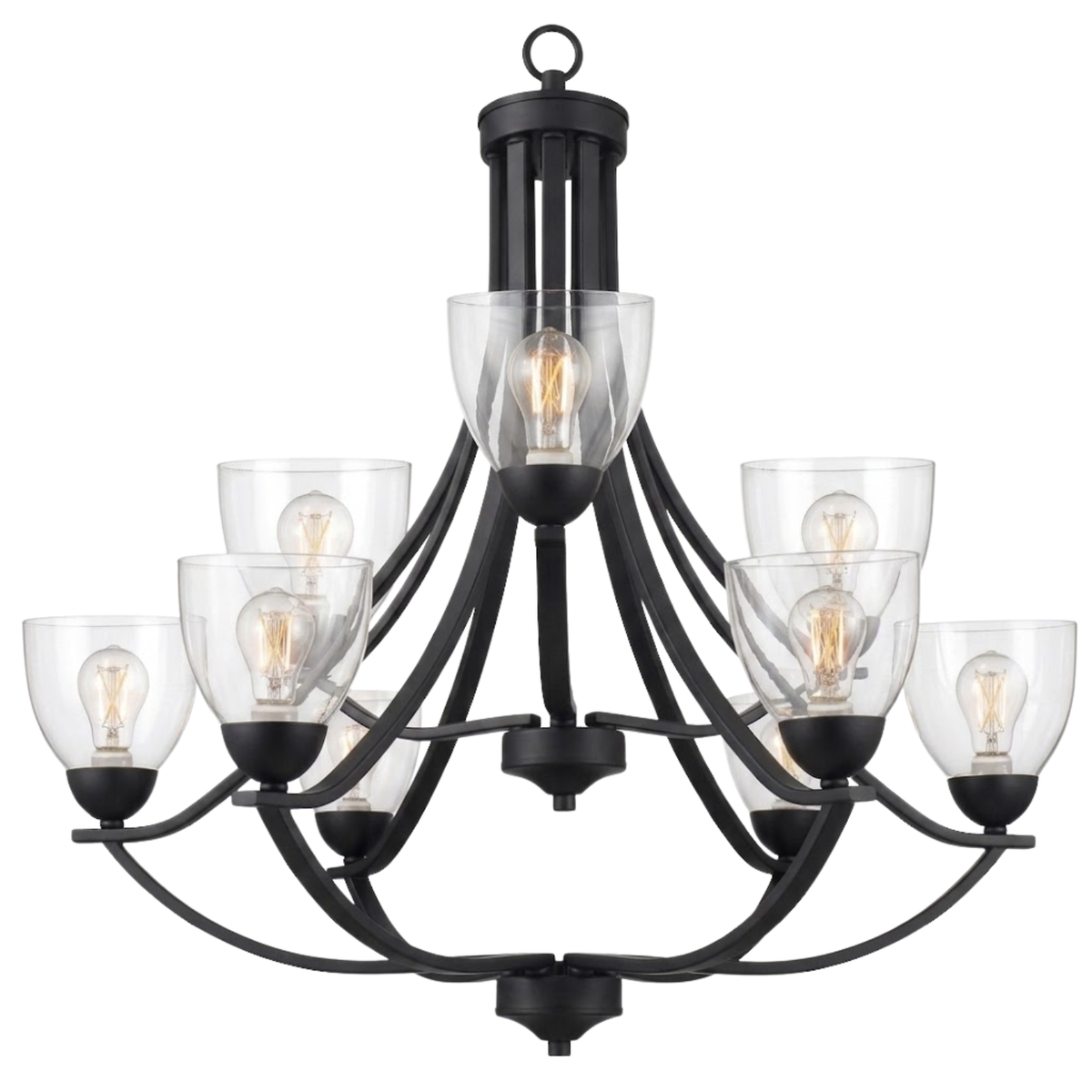 Victoria 9-Light Chandelier Clear Glass