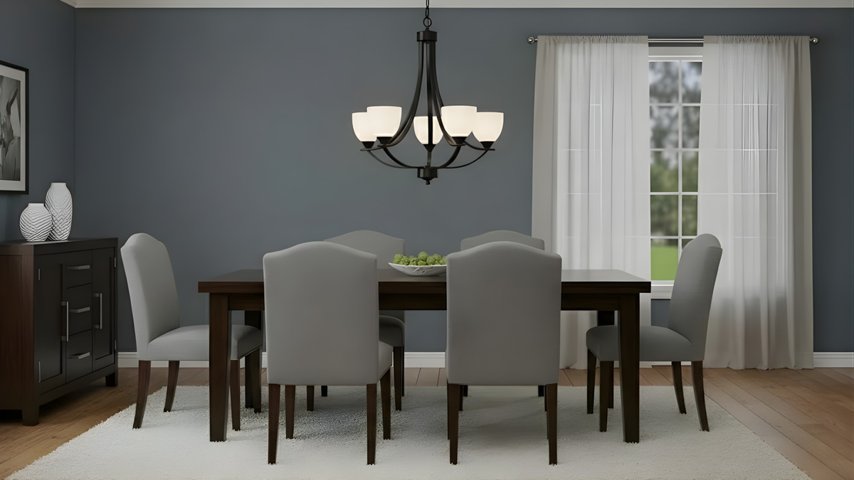 Victoria 5-Light Chandelier White Glass