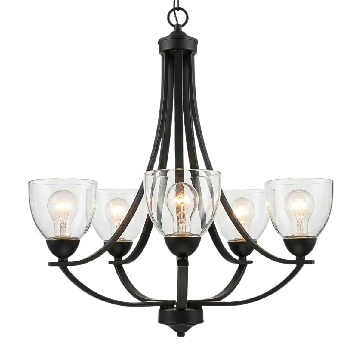 Victoria 5-Light Chandelier Clear Glass