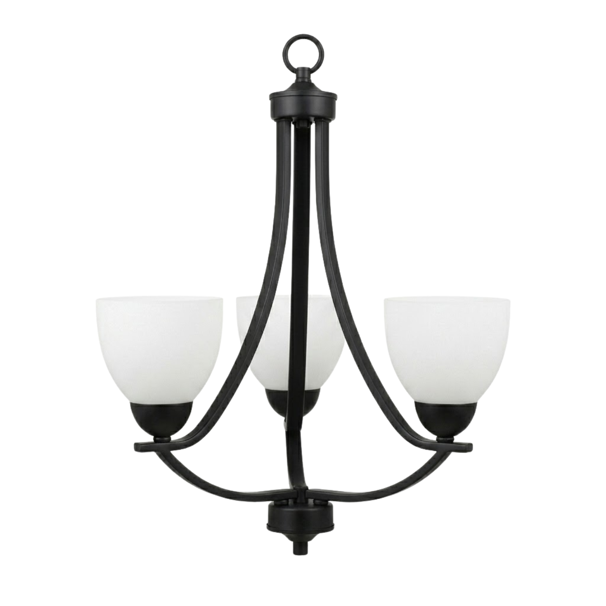 Victoria 3-Light Chandelier White Glass