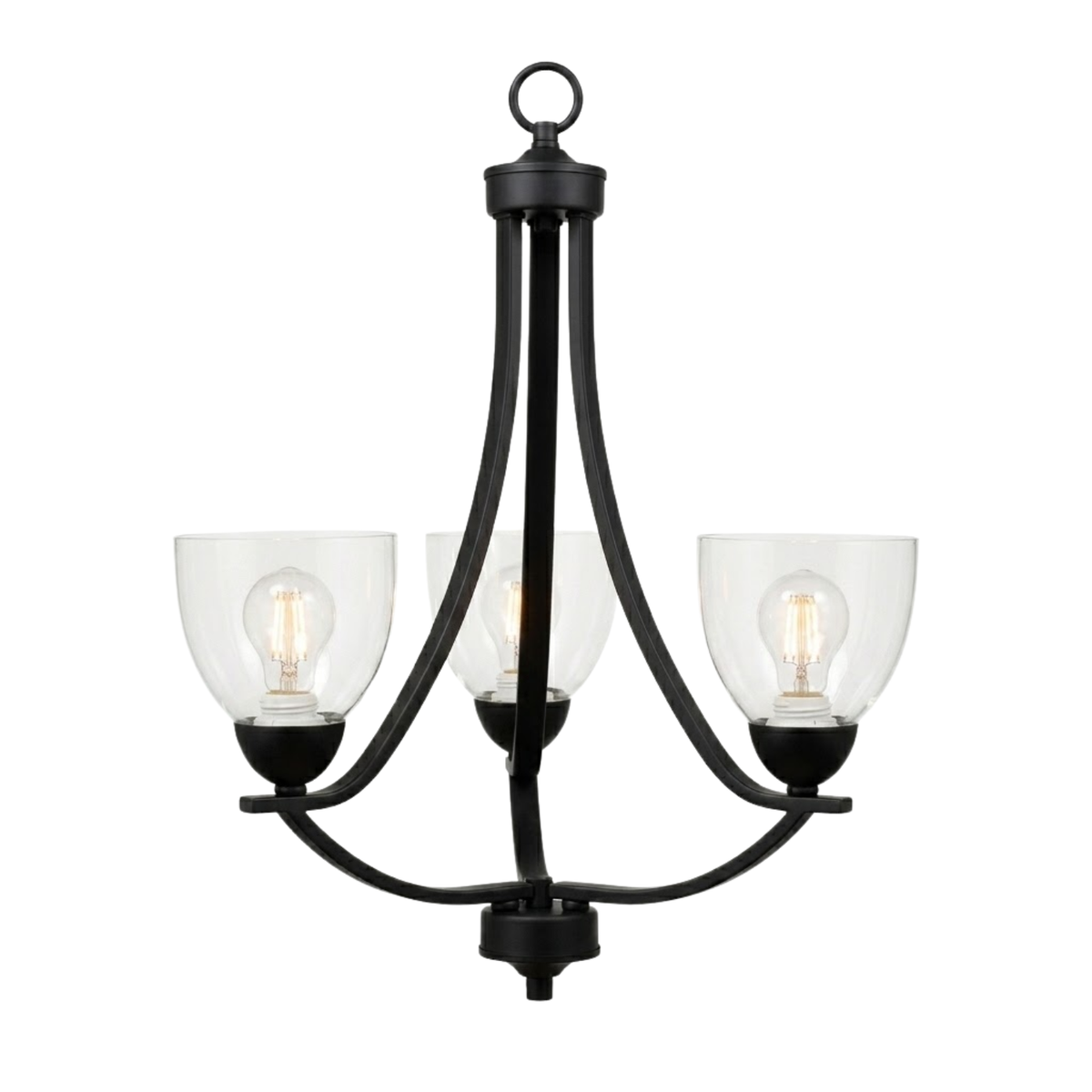 Victoria 3-Light Chandelier Clear Glass