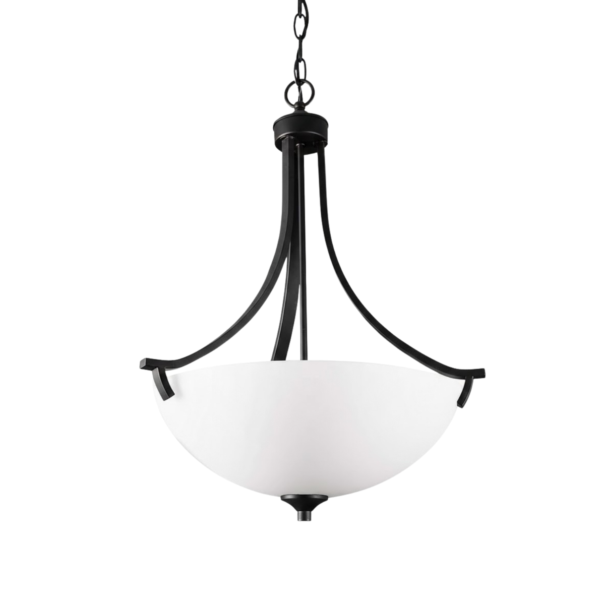 Victoria 3-Light Foyer Entry Chandelier White Glass