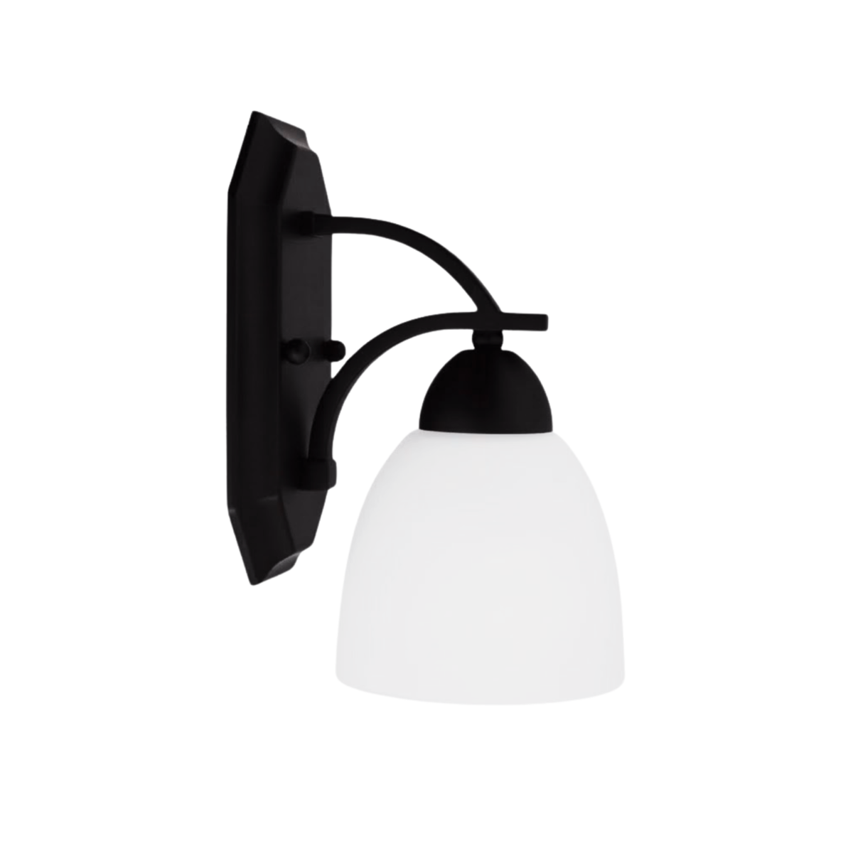 Victoria 1-Light Wall Sconce White Glass