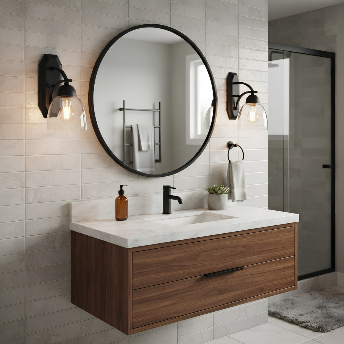 Victoria 1-Light Wall Sconce Clear Glass