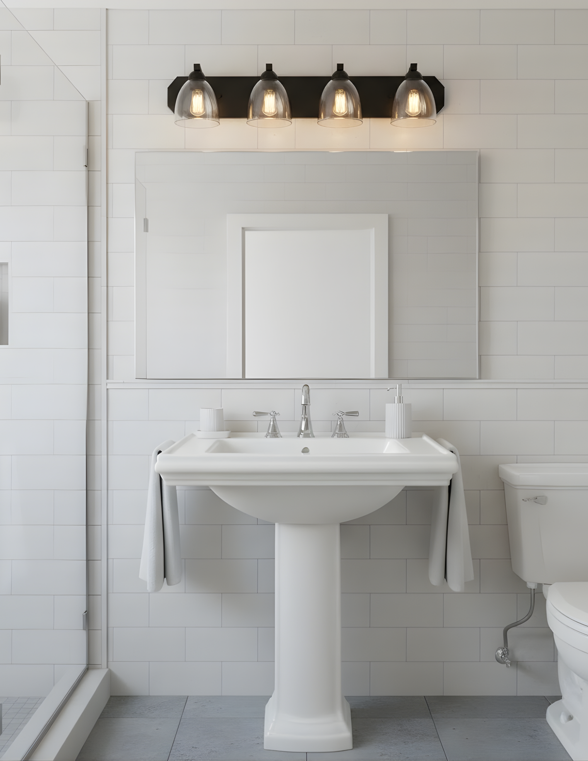 Victoria 4-Light Vanity Clear Glass