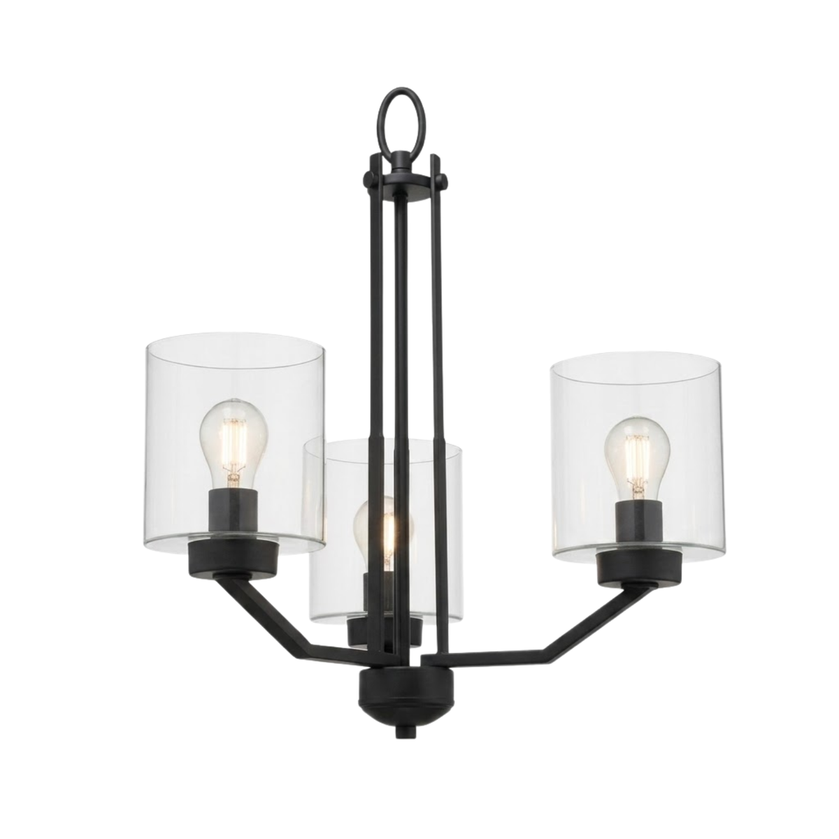Paris 3-Light Chandelier Clear Glass