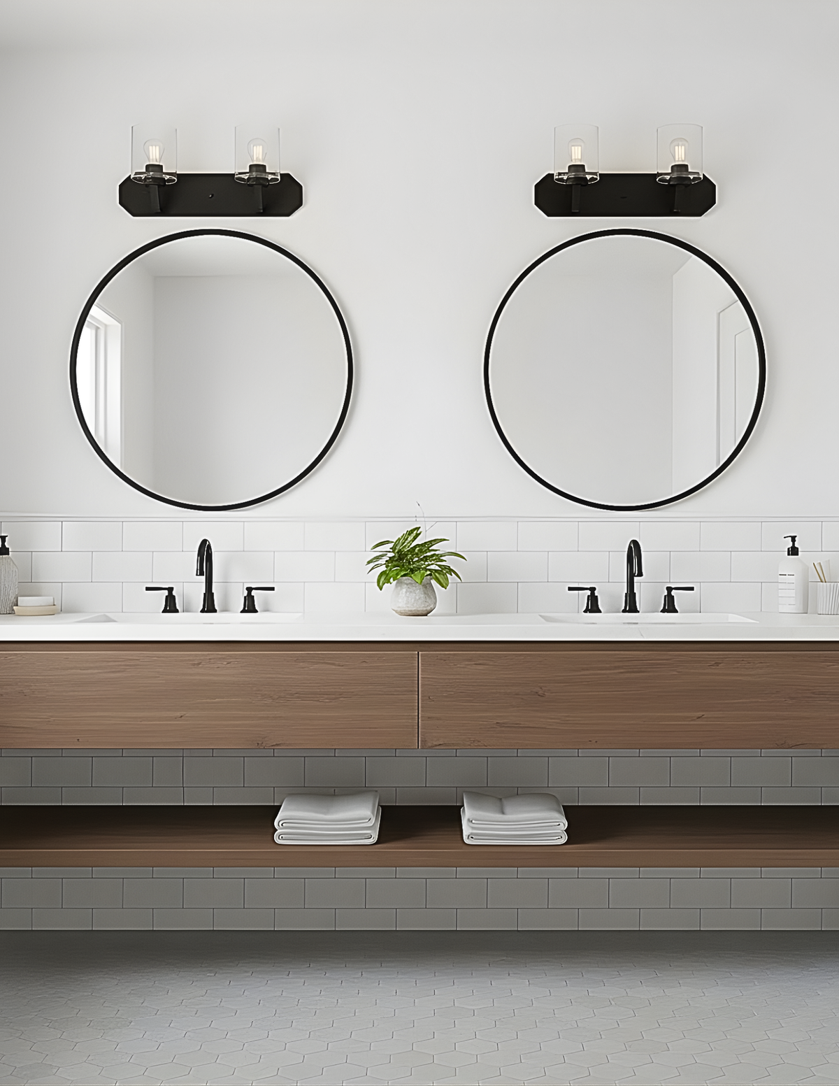 Paris 2-Light  Vanity Clear Glass