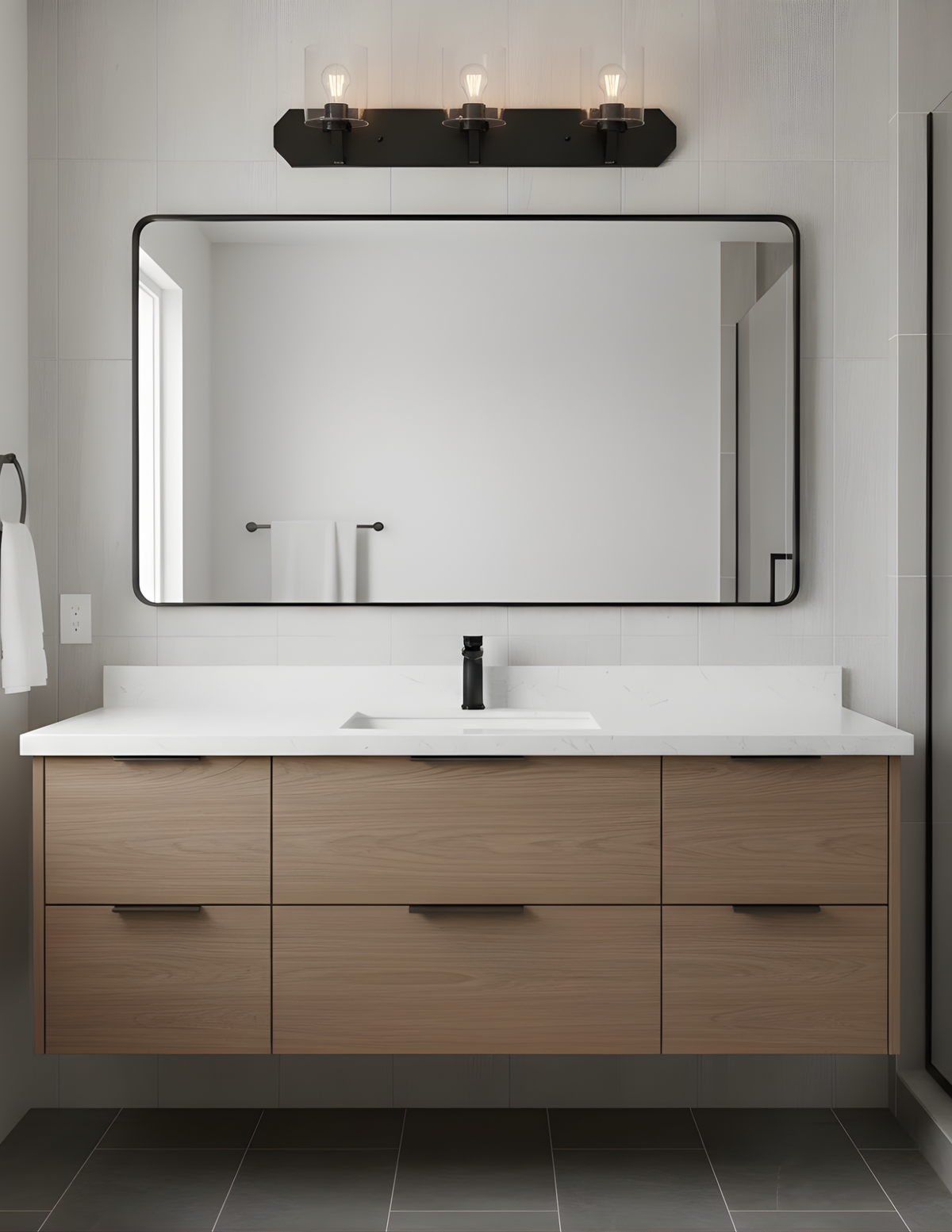 Paris 3-Light Vanity Clear Glass