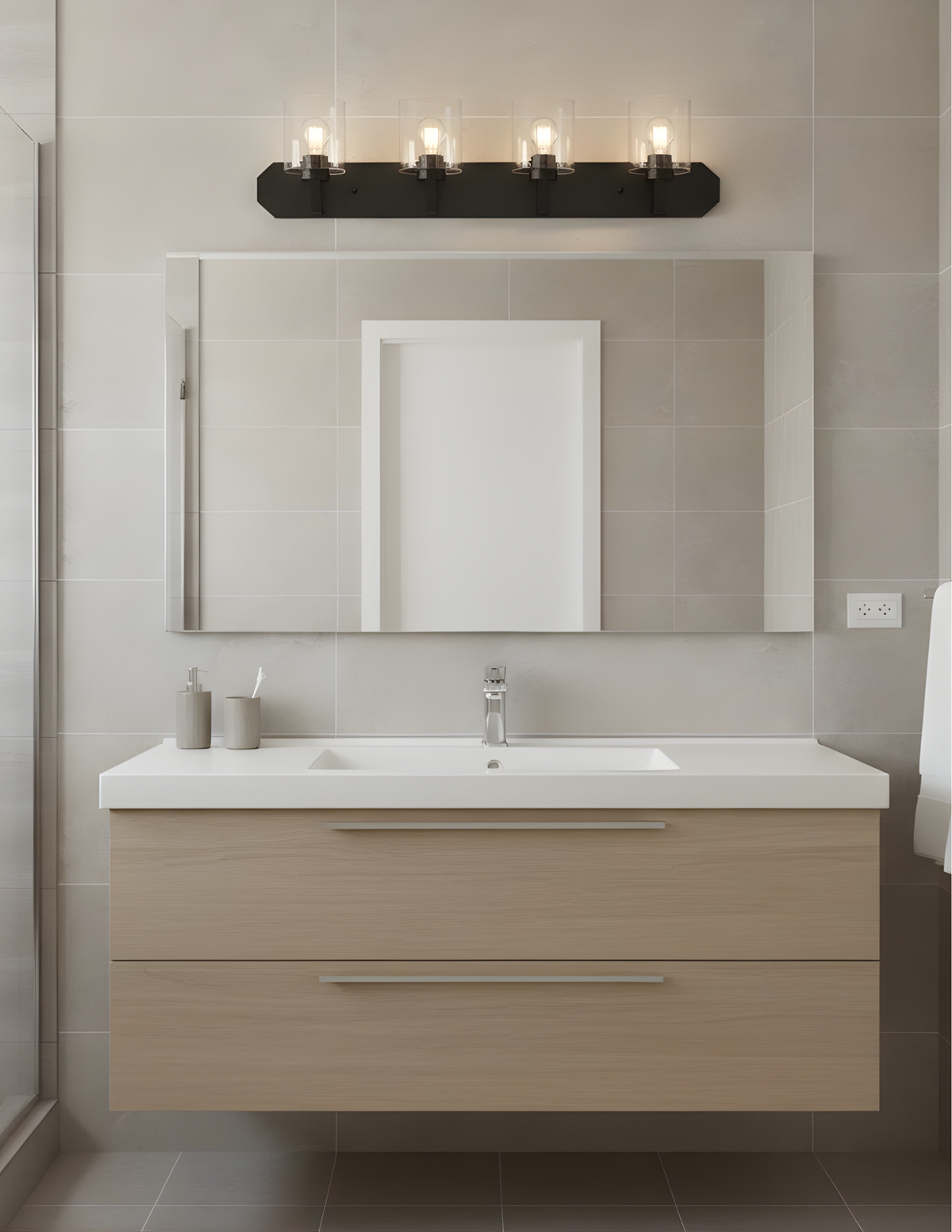 Paris 4-Light Vanity Clear Glass