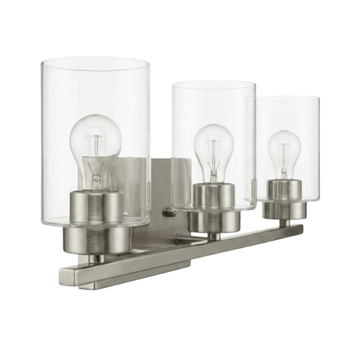 3-Light Clear Glass Vanity - NK